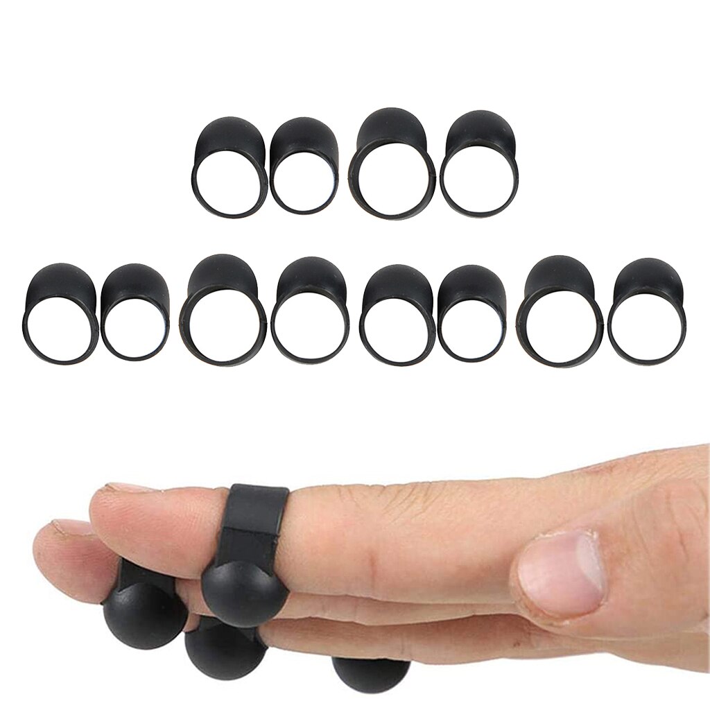 12x Steel Tongue Tank Drum Finger Picks, Silicone Knocking Finger Sleeves Cover