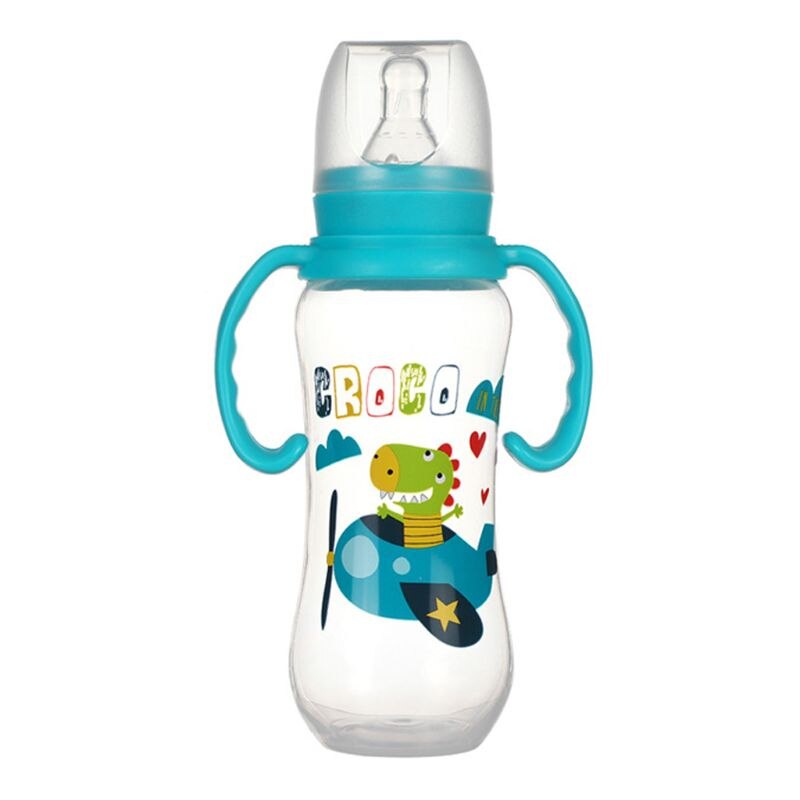 Baby Newborn Nursing Nipple Bottle Safety Silicone Pacifier Milk Water Bottles Children Infant Feeding 240ml For Baby