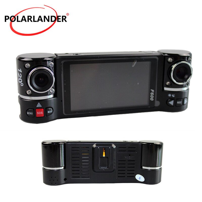 Beste prijs 2.7 inch dual camera auto dvr nachtzicht digitale videorecorder  f600 hd auto camcorder dashcam sos-knop 120 °