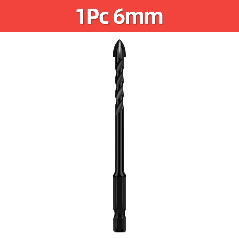 Brocas hexagonales cruzadas para azulejos, abridor de agujeros para azulejos de cerámica y hormigón, herramientas de aleación dura de carburo Tunsten, 3mm, 4mm, 5mm, 6mm, 8mm, 10mm, 12mm: Verde militar