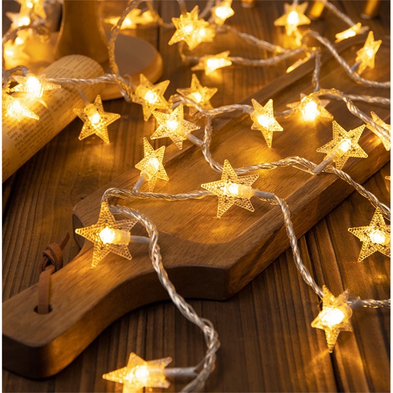 Stern-Lichterkette, USB/batteriebetrieben, LED-Lichterkette, Weihnachtslicht für Party, Hochzeit, Girlande, Weihnachtsbaumdekoration im Freien