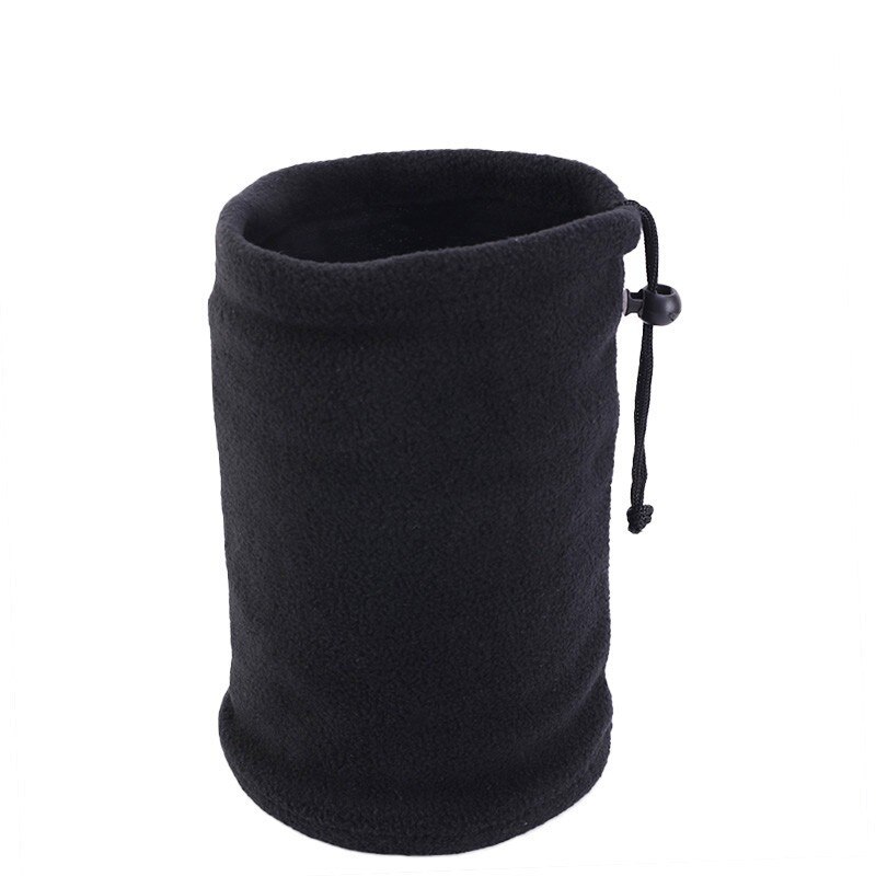 1PCS Kids Girls/Boy Polar Fleece Thickened NECK WARMER Scarf Tube Style Adjustable Face Cover Veil Camping Skiing Cap Headwear: black