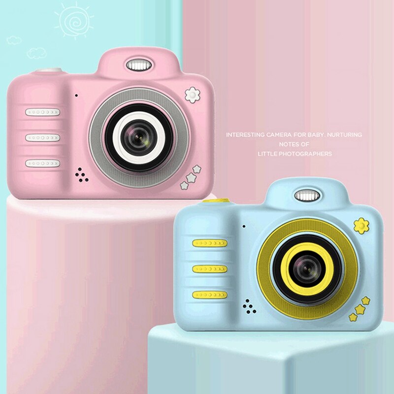 Kids Camera Mini Kinderen Slr Camera 2.4 Inch Scherm 8Mp Met 16G Het Kaart Dual Lens