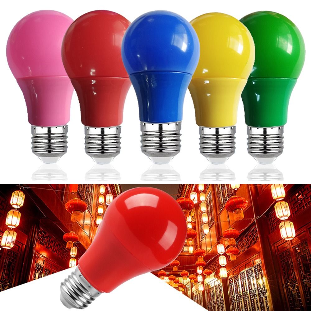 LED bunte Glühbirne Lampe E27 B22 Basis bunte LED Licht Lampada Ampulle 8W AC 240-V Taschenlampe A60 Glühbirnen Wohnkultur