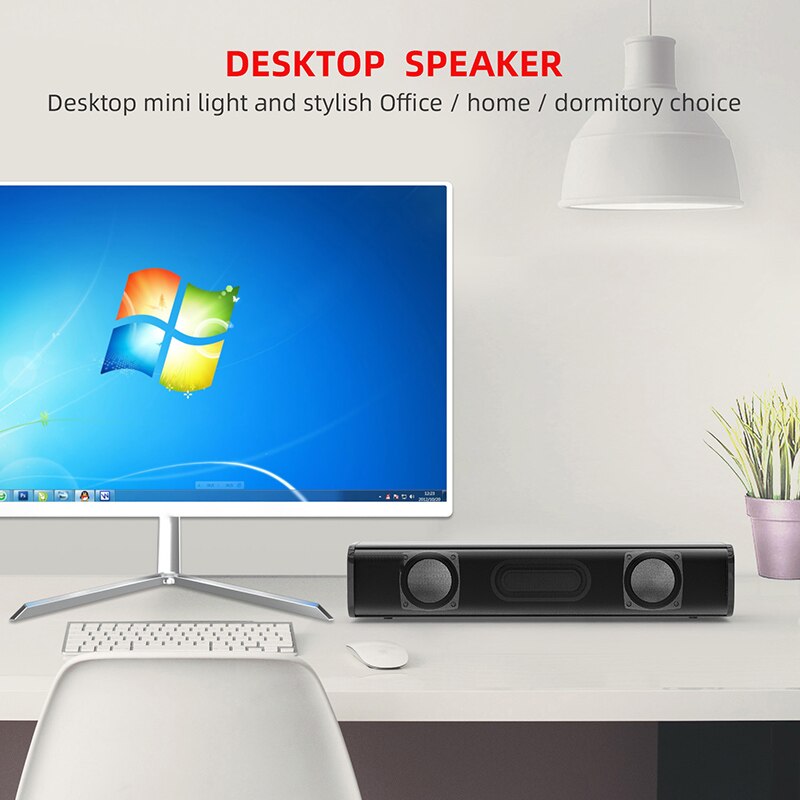 Mini Soundbar Long Strip Subwoofer Speaker for PC TV Desktop Laptop NC99