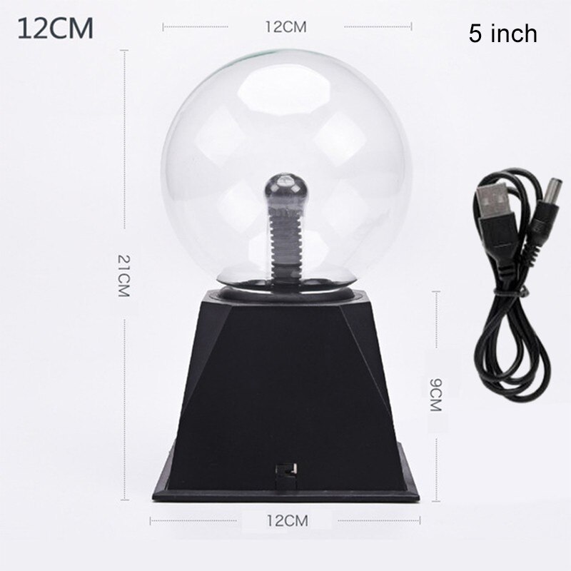 Crystal Ball Magic Plasma Ball Light Electric Lamp Night Light 4 5 6 8 Inch Table Lights Sphere Christmas Kids Glass Lamp: Purple