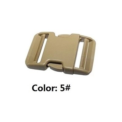 Boucle en plastique de 2 pouces (50mm) à Double réglage, clip de sangle en plastique pour bagages, boucle de ceinture plate à dégagement rapide 5: 25mm / Color 05