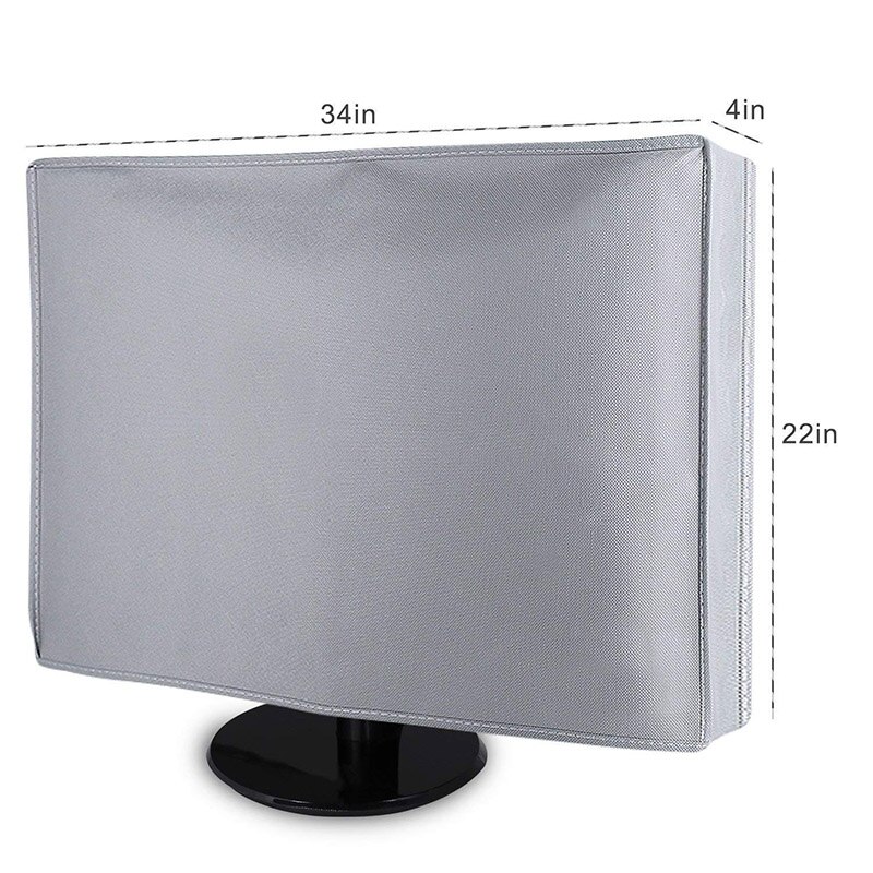 21" 24" 28" 34" Home PC Desktop Computer Monitor Dust Cover Non-woven Fabric Craft LCD Screen Protector Case Grey GL001: 34inch