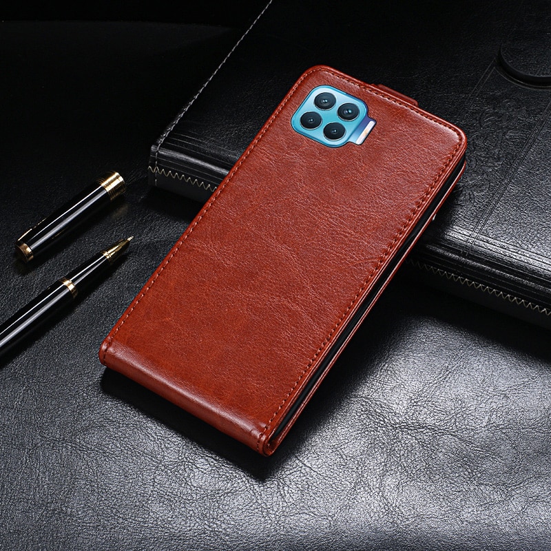 UP Down Case For OPPO Reno 4 Lite 6.43 inch Phone Bag Holster Vertical Flip PU Leather Cover For OPPO Reno4 Lite CPH2125 Cases