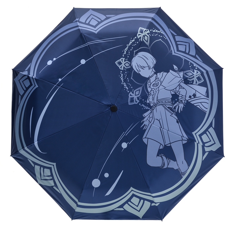 Genshin Impact Furina Neufausse, 10 Sophia 8, Protection Solaire UV, Phare existent et Manuel, Parapluie Pluie,: green