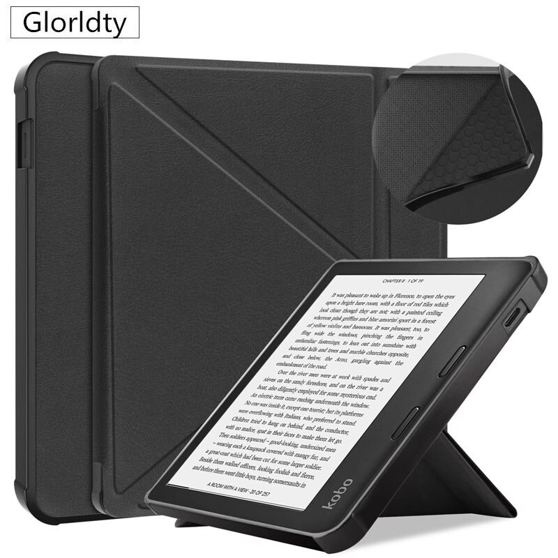 robić Kobo Libra 2 przypadku, automatyczne uśpienie/budzić magnetyczny sprytny pokrywa robić Kobo szałwia przypadku: czarny / KOBO libra2 2021