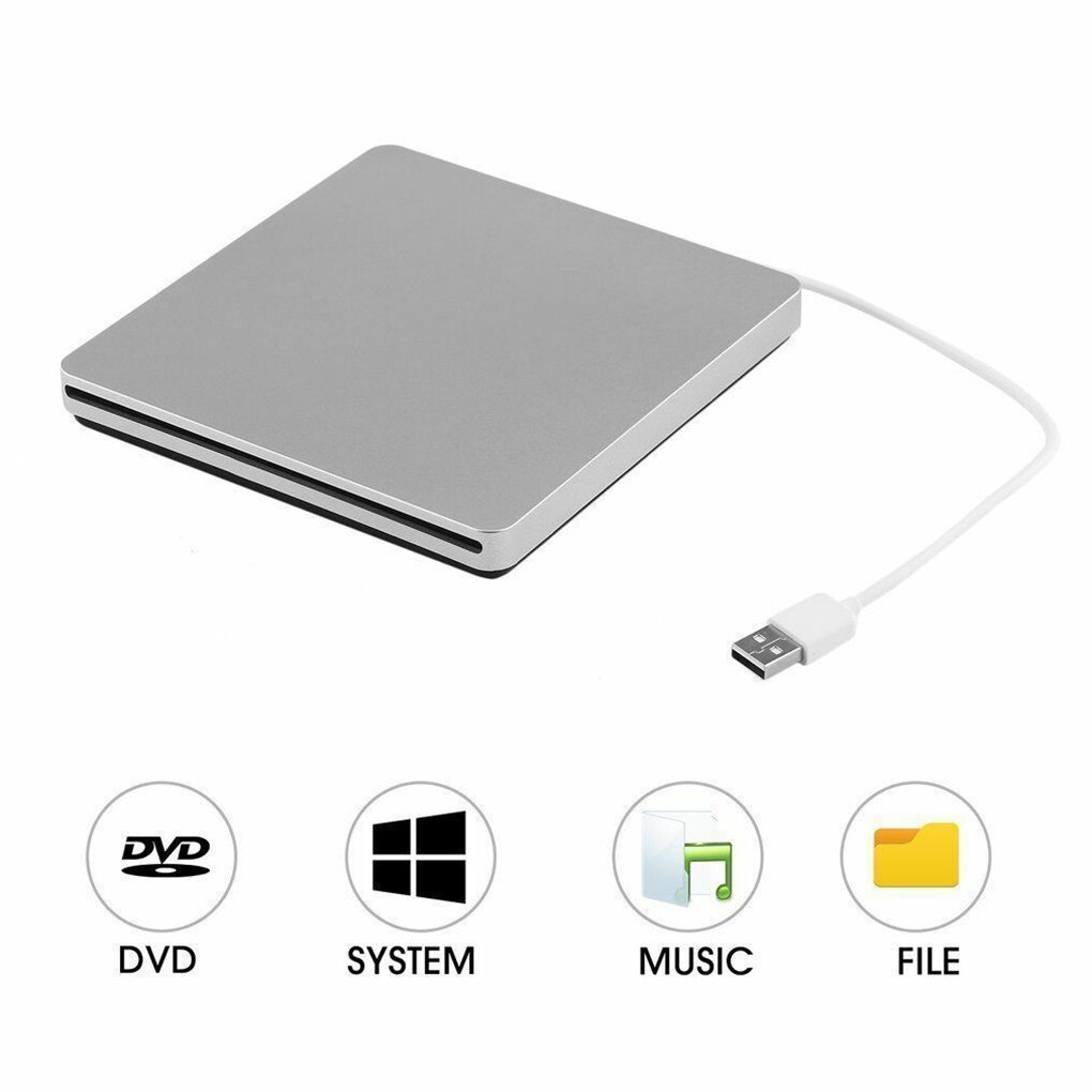 Externe usb-sleuf dvd cd rw-brander superdrive laptop desktop notebook draagbare dvd-brander