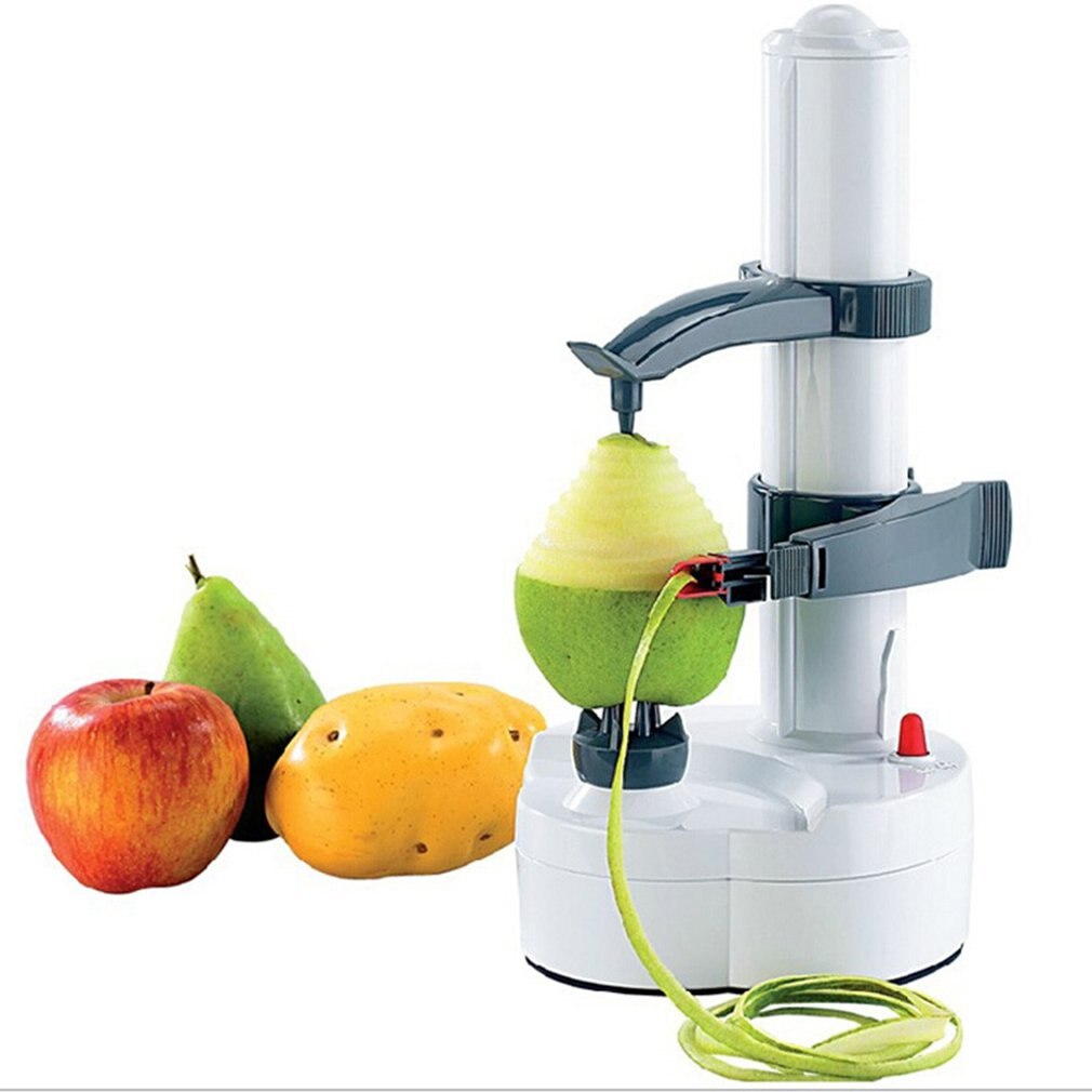 1PC Electric Spiral Apple Peeler Cutter Slicer Fruit Potato Peeling Automatic Battery Operated Machine with Charger Eu Plug