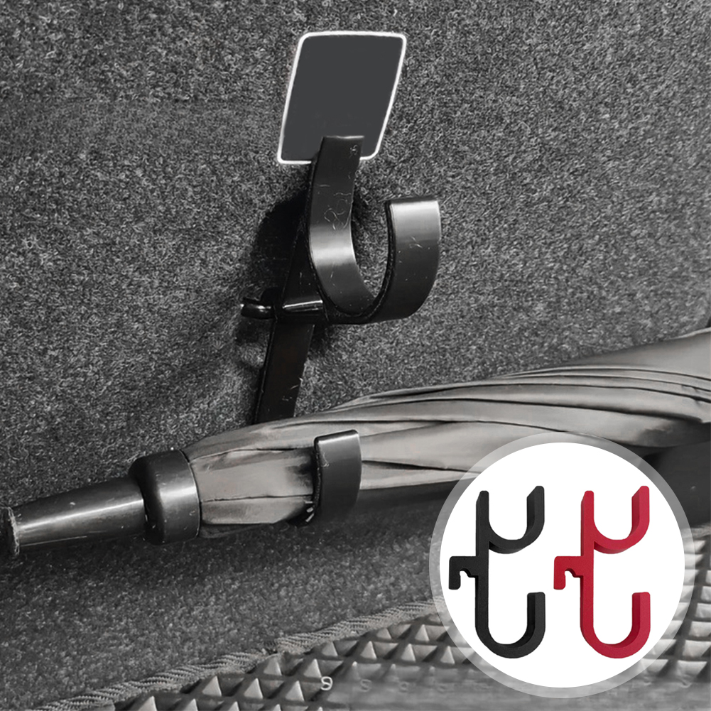 Universal 2Pcs Car Umbrella Hook Holder Trunk Interior Hanging Umbrella Mount Plant Towel Hook Car Organizer Hook Accessory
