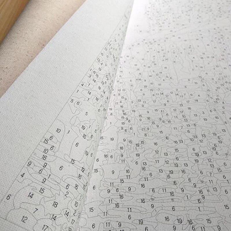 Beste Roze Boom Verf Door Nummer Kunstmatige halffabrikaten Product Hand Geschilderd DIY Olieverfschilderij Home Office Decoratie