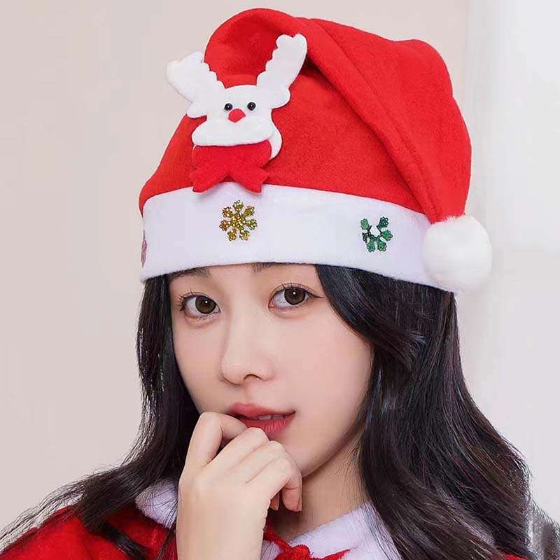 Julehatt med blinkende led-lys julenisselue for barn, barn og voksne i årets julefestpynt