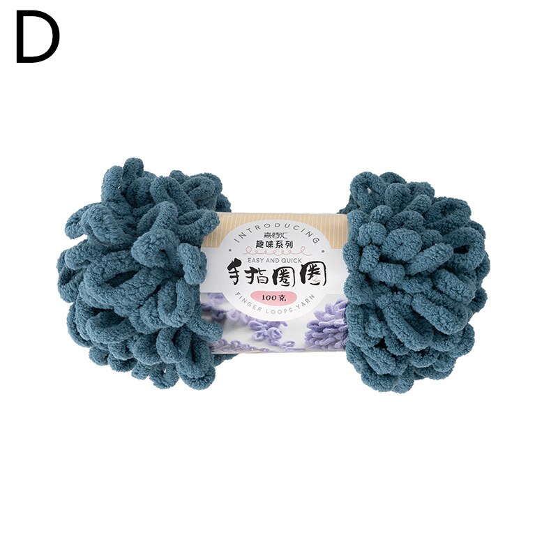 Diy Finger Schleife Garn Hand Strick Heimat Kissen Decke Kreis Linie Dicken Wolle Hand betroffen Gemischt Garn Ring Gesponnen Polyester spielzeug: D