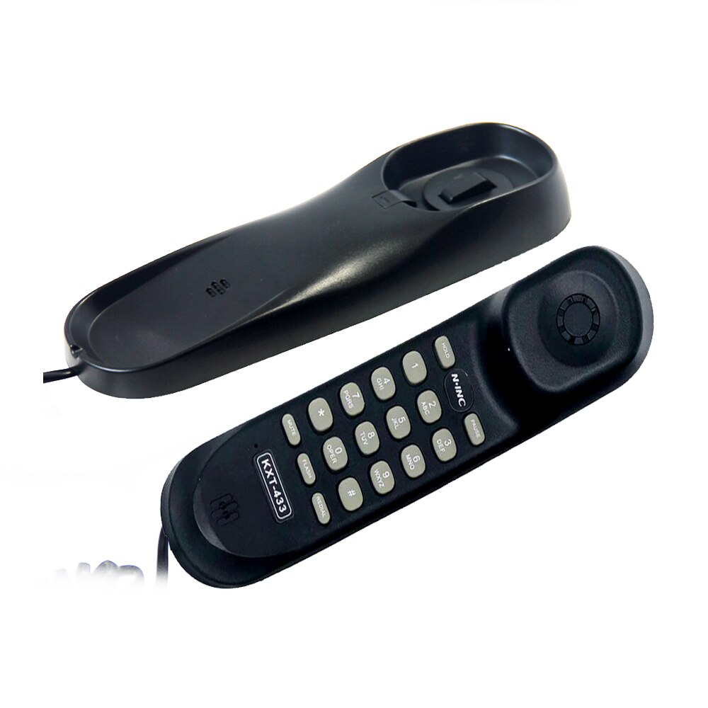 Snoer Slanke Zwarte Telefoon Populaire Bureau/Wandmontage Vaste Telefoons Bedrade Trimline Telefoon Set Voor Home Office Hotel