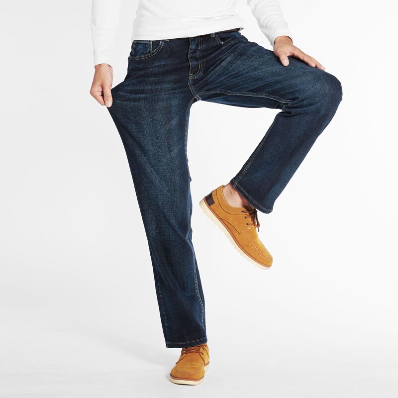 Overdimensjonerte jeans fete 300 pund ekstra store fete bukser store menn 160kg strekkbukser 6xl 7xl 8xl 60 stor størrelse pluss løs herre: 36