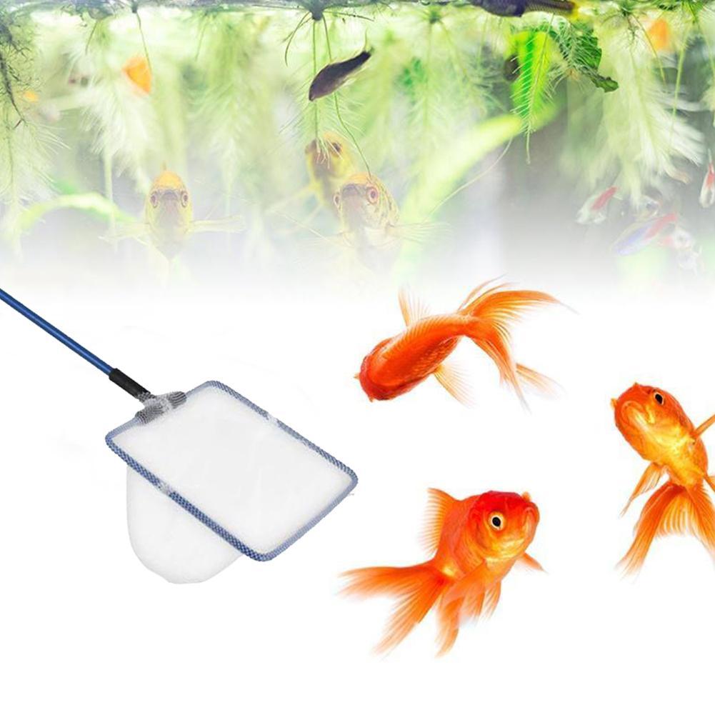 Metall Rahmen Aquarium Goldfisch Fisch Kescher 8,5 x6/10x8.5/13,3 x10.8/15,3 x12cm Fisch Panzer Schwimm Lange Griff Reinigung Werkzeug Heißer