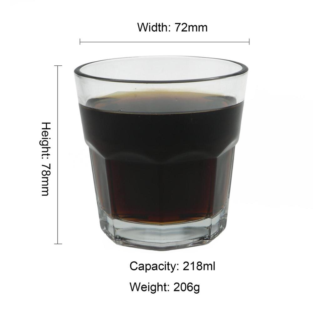 Taza de cristal cuadrada para café, vaso de vidrio para vino, Vodka, Espresso, proteína, café, Whiskey, vidrio térmico, para el hogar y Bar, 1 unidad: Model5