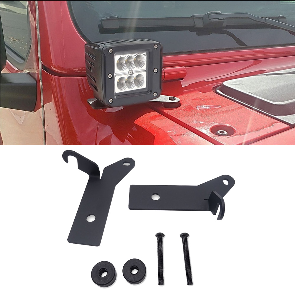 A-stijl Lagere Voorruit LED Cube/Werk Extra Licht Zijkant Gemonteerde Beugels Voor Jeep JL Wrangler