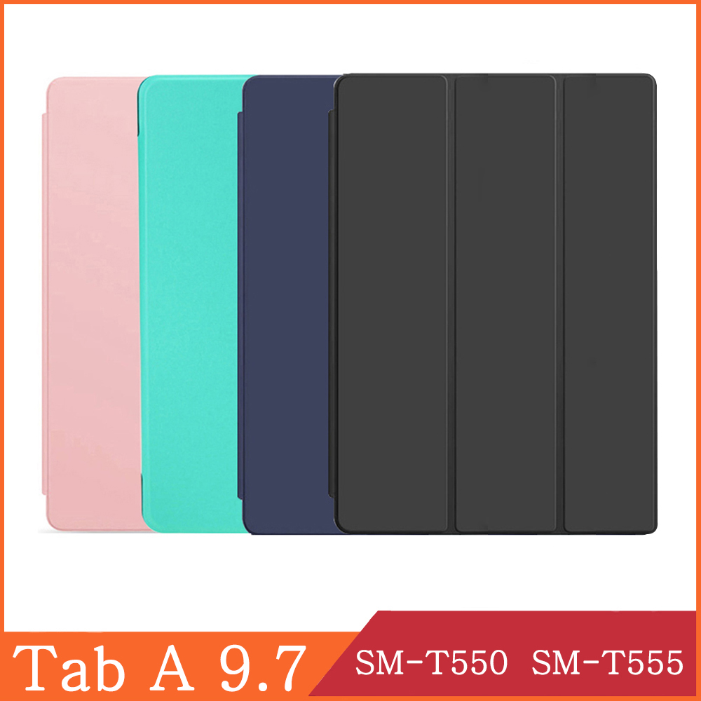 Étui pour tablette Samsung Galaxy Tab A SM-T550 SM-T555 9.7 pouces WI-FI 3G LTE support rabattable housse en cuir pour onglet A T550 T555 9.7''