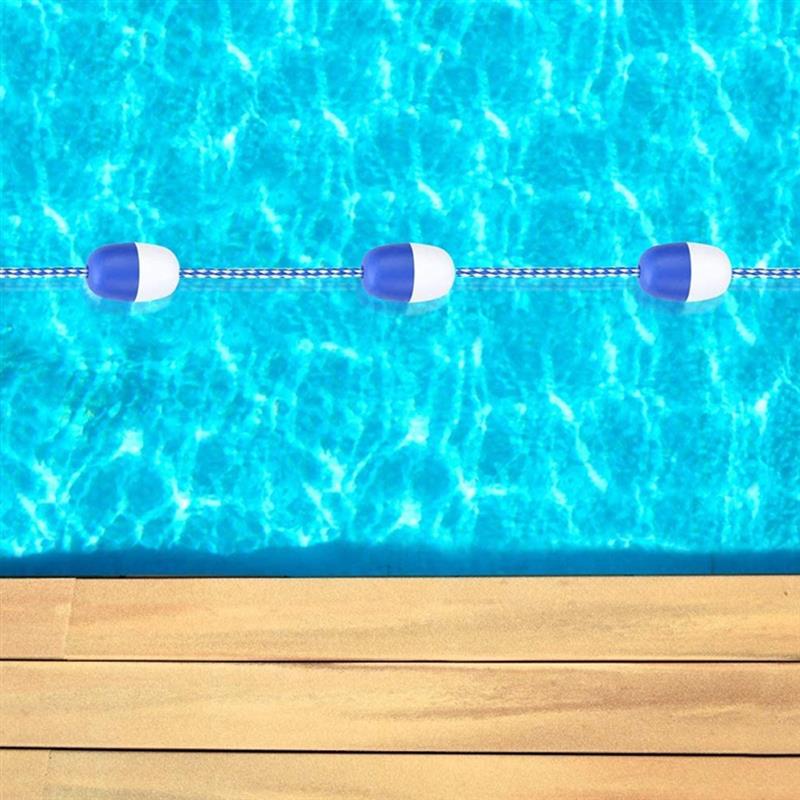 thumbnail image 2 of Swimming Pool Safety Rope Buoy Line - 5m White/Blue Divider For Lanes, Hot Tubs, Beach (Pool Rope Accessories) 2 of 10