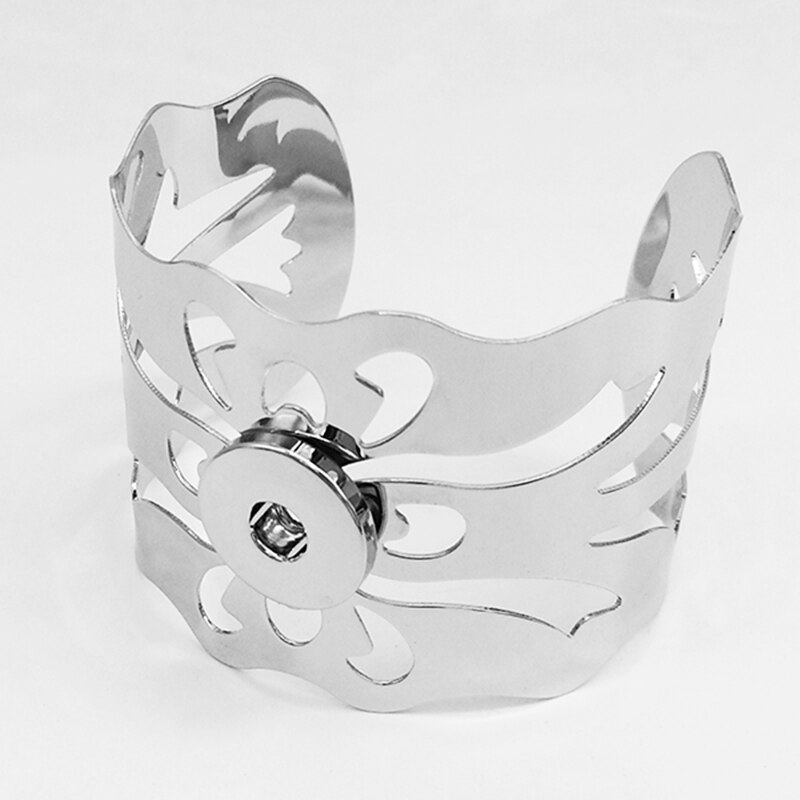 Holle drukknoop armband brede bangle  tp7965 (  fit 18mm 20mm snap)