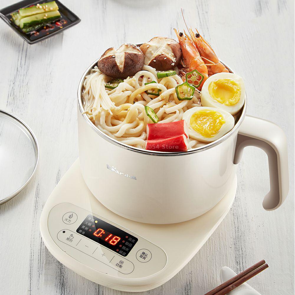 2 layers electric cooker pot Multi Cookers PP &amp; stainless steel Firepower adjustable with Touch panel 1.2L C12U1