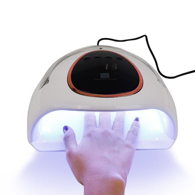 Led neglelampe til manicure 96w negletørrer maskine uv lampe til hærdning af uv gel neglelak med bevægelsesfølende lcd display