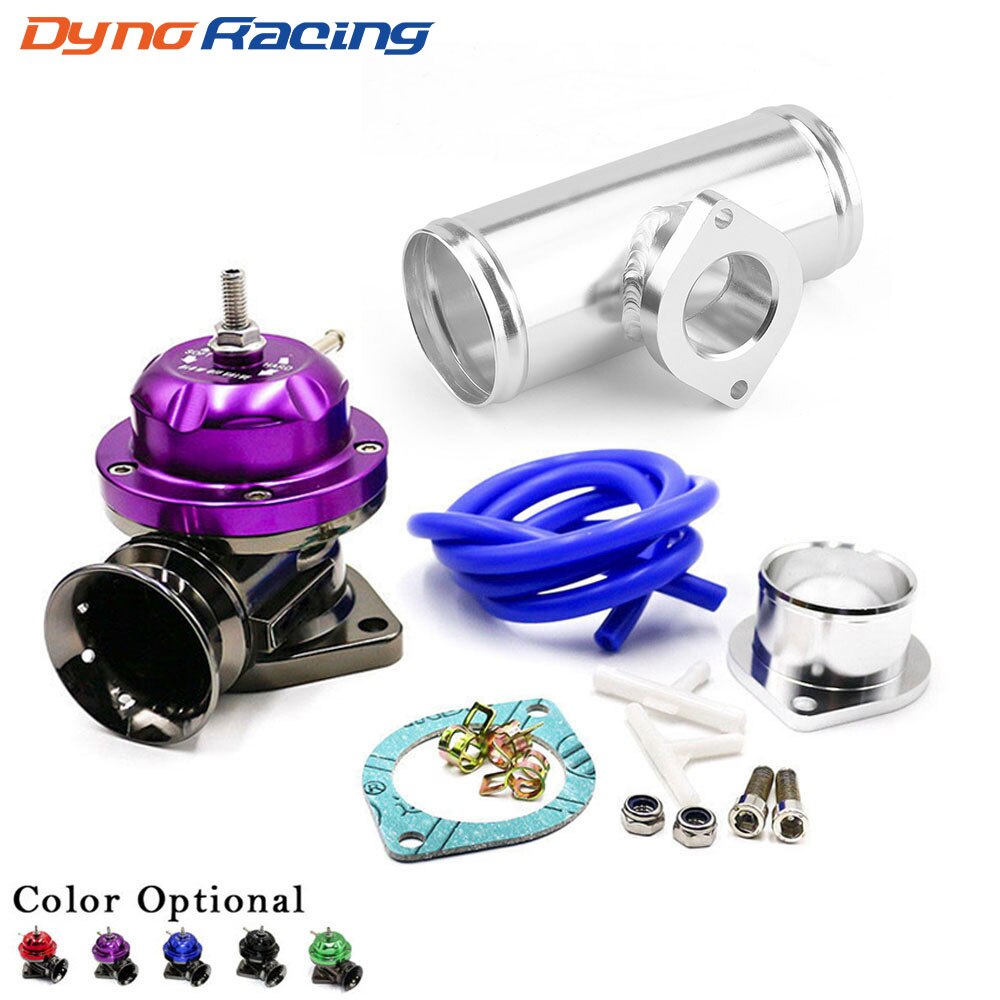 Type-rs turbo blow off ventil justerbar 25 psi bov med 63mm 2.5 "flange rør til gd-rs fv rz blow off ventil adapter l = 150mm