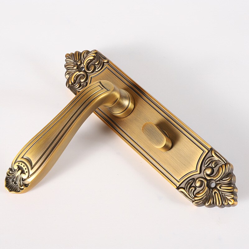 Room door lock Indoor bedroom solid wood door lock mute anti-theft door lock door handle universal old European style lock