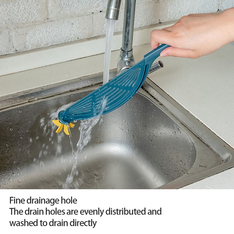 Plastic Rice Sieve Multifunction Rice Cleaner Foods Beans Sieve Drainer Tomato Fruits Drainer Brush Kitchen Cleaning Gadget