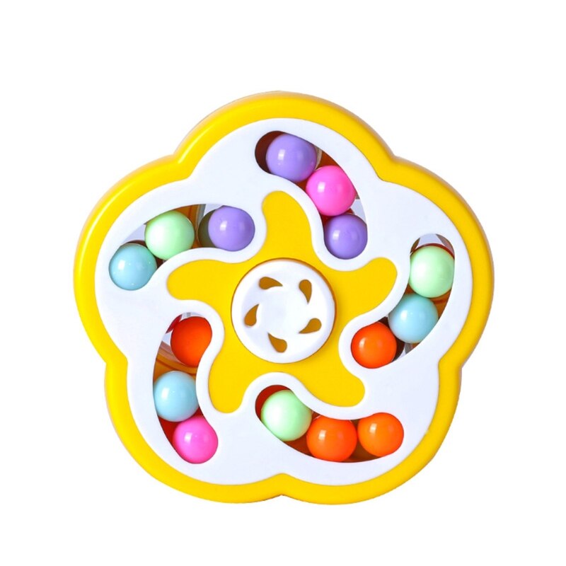 066B punta delle dita giocattolo cubo portatile Anti ansia Spinner scherzo pratico giocattolo in miniatura decompressione giocattolo giroscopio regalo Unisex: Yellow