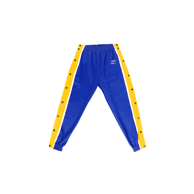 Basketball Pants For Kids Boys Trousers Side Split Snap Button Joggers Workout Keep Warm Windproof Training Tear Away Trackpant: Size 140 / Blue