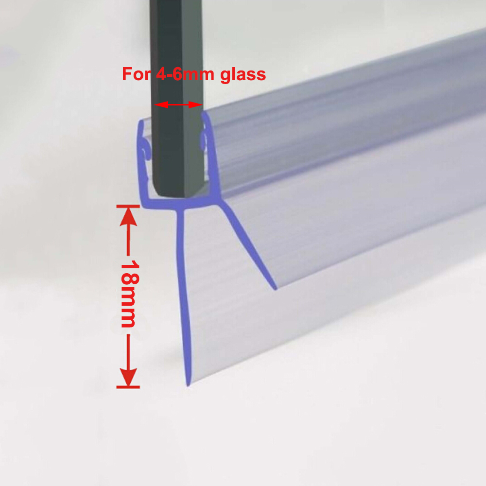 Shower Screen Seal Strip PVC Bath Door Seal Strips for 4-6mm Glass 18-23mm Gap Glue-free Waterproof Weatherstrip Black #40 #50: light green / 5M