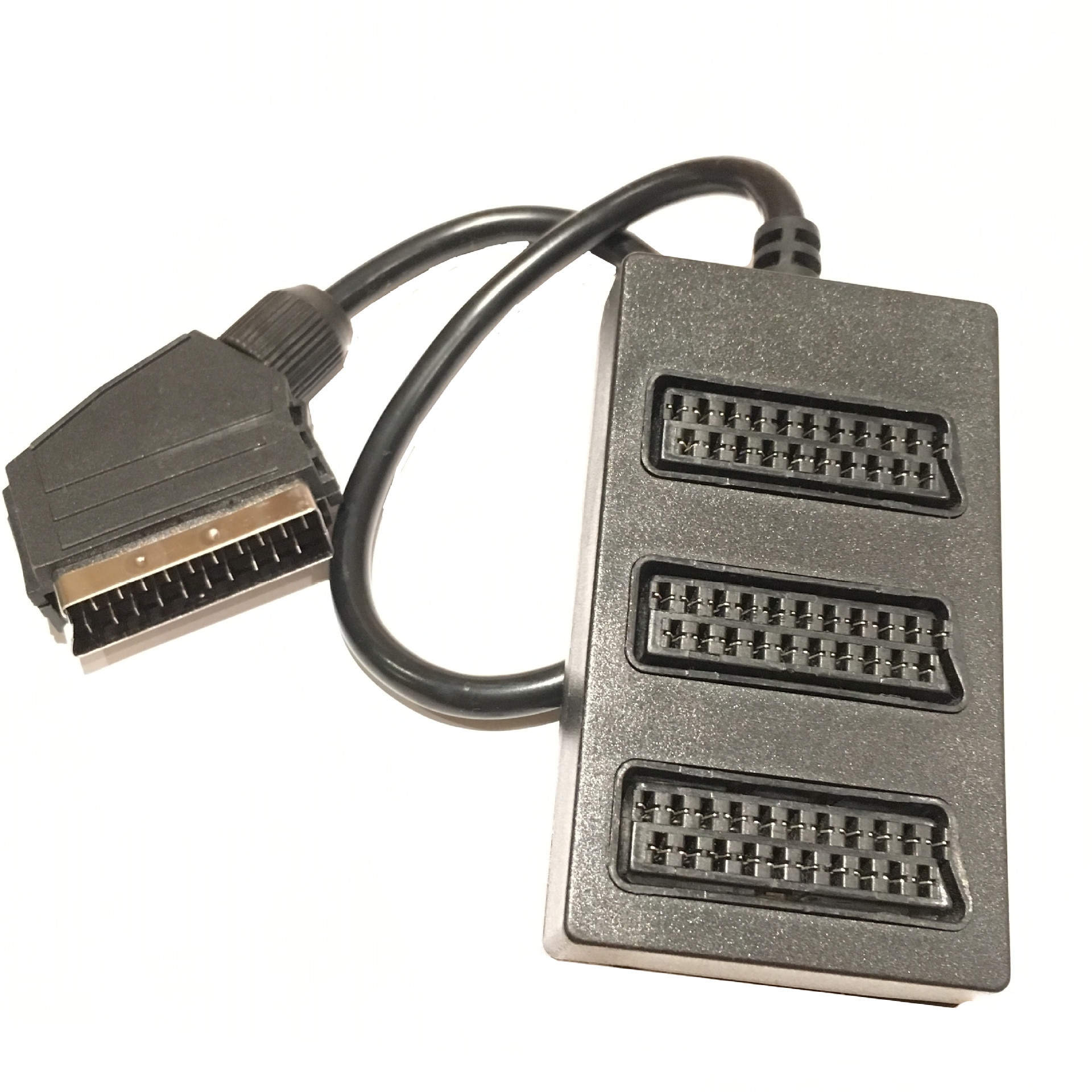 Electrovision 3-way Scart Splitter, Black 0.35m