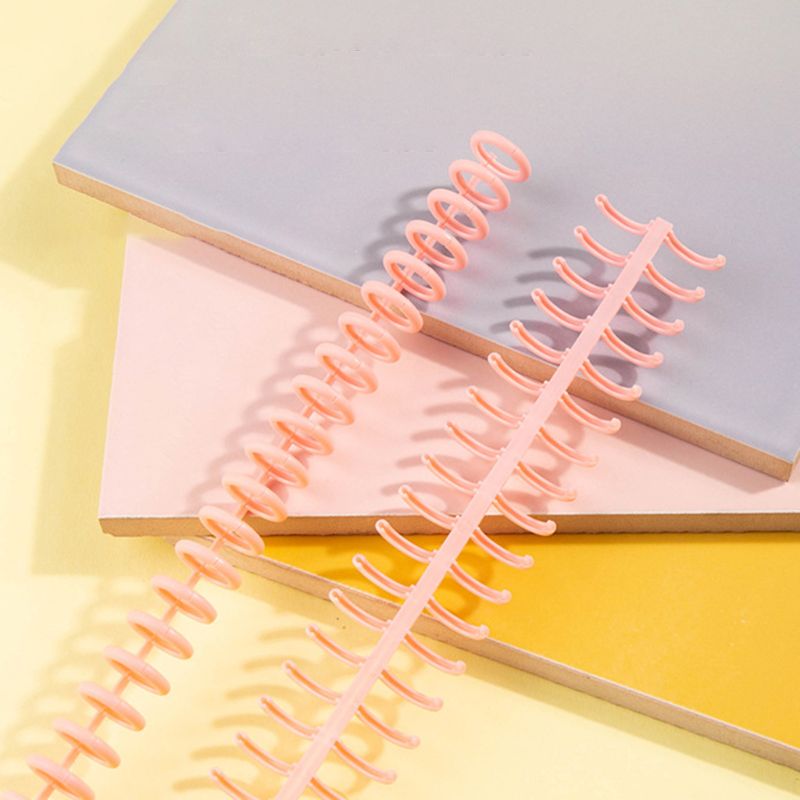 10pcs Plastic Loose Leaf Link Spiral Circles Binder Ring for 30 Holes Notebook Paper Book Scrapbook Stationery