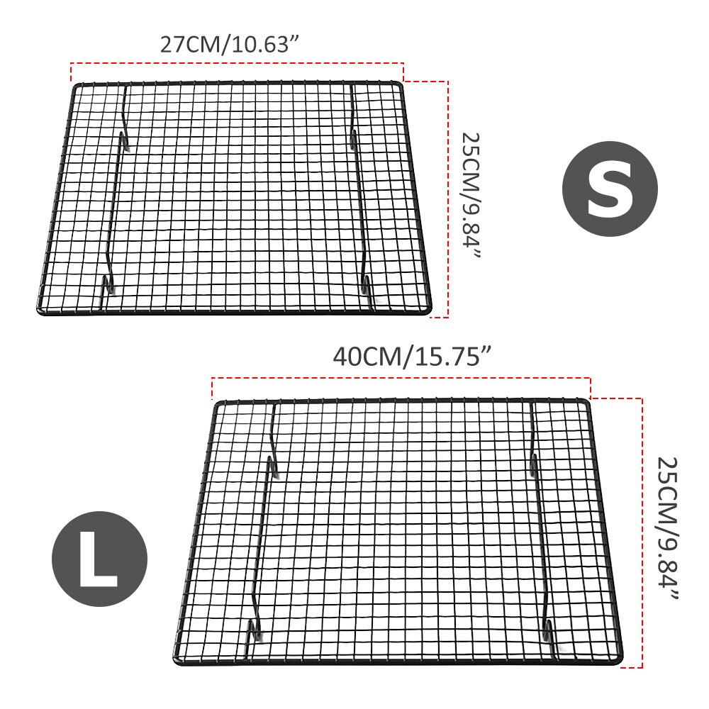 Cake Cooling Rack Nonstick Stainless Steel Grid Cooling Tray Kitchen Baking Tray Cookies Biscuits Bread Drying Stand Cooler