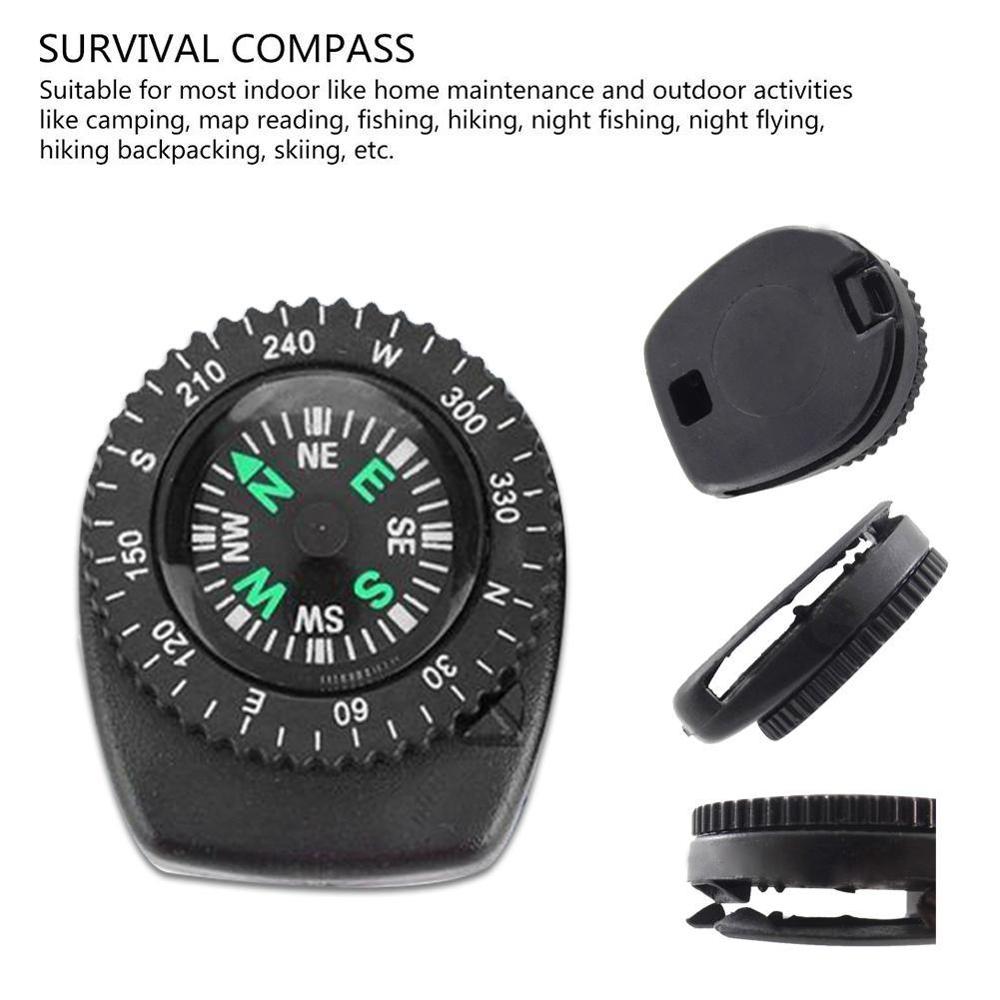 Mini Horloge Band Knop Kompas Voor Paracord Armband Survival Mini Pocket Kompas Outdoor Wandelen Camping Accessoires