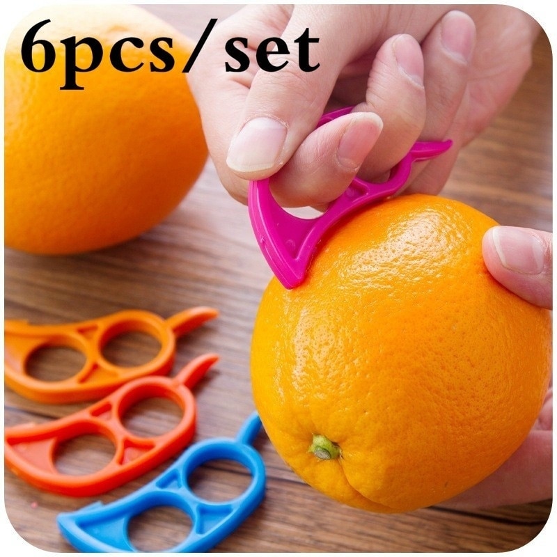 6 Creatieve Oranje Dunschiller Lemon Slicer Fruit Stripper Opener Citrus Mes Keuken Gadget Gadget