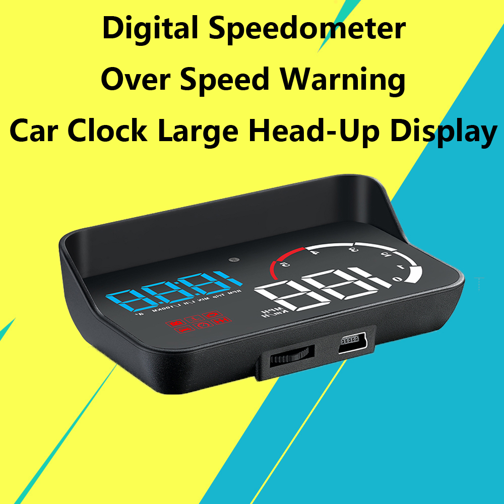 Digital M10 Car HUD OBD2 Head-Up Display tachimetro contachilometri per camion con avviso di velocità eccessiva/orologio per auto, grande schermo