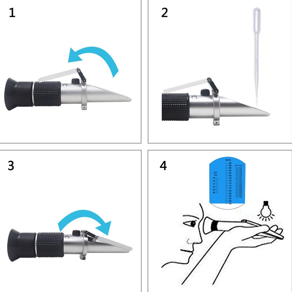Handheld 0-100% Salinometer Salinity Refractometer Meter Salt Gauge Saltwater Test Tool Analyzers WWO66
