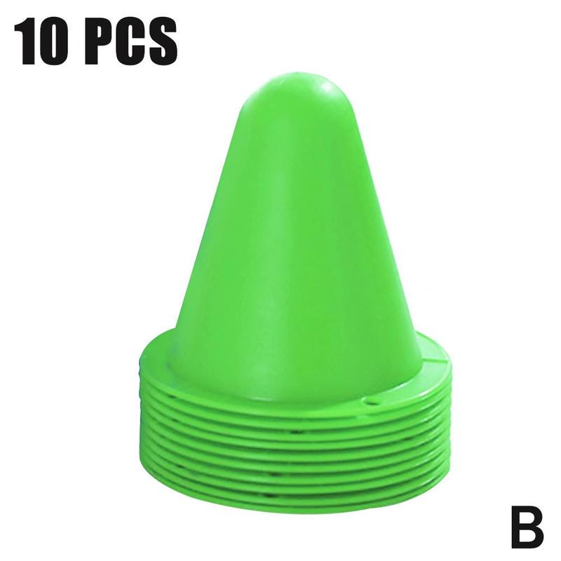 Conos para hacer agilidad de Slalom, 10 piezas, herramientas de cono de patinaje, Entrenamiento de deportes al aire libre, 7,8x7,5 cm, deportes de tráfico H4N8: B