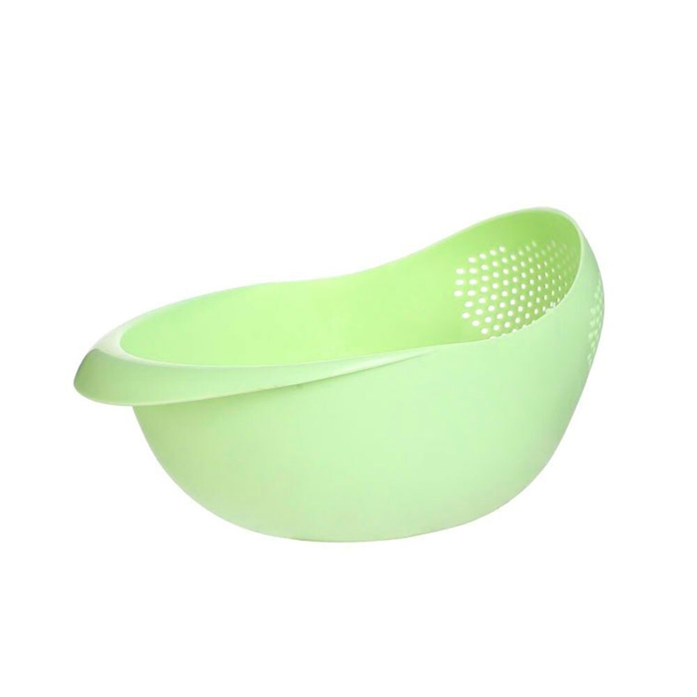 Rice Sieve Plastic Rice Washing Vegetable Strainer Basket Rice Bean Pea Sieve Washing Strainer Kitchen Tools Quinoa Cleaning: Green / L