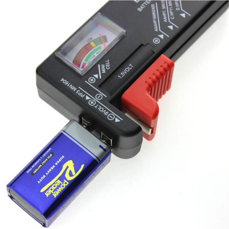 BT-168 AA/AAA/C/D/9V/1.5V batteries Universal Button Cell Battery Colour Coded Meter Indicate Volt Tester Checker BT168