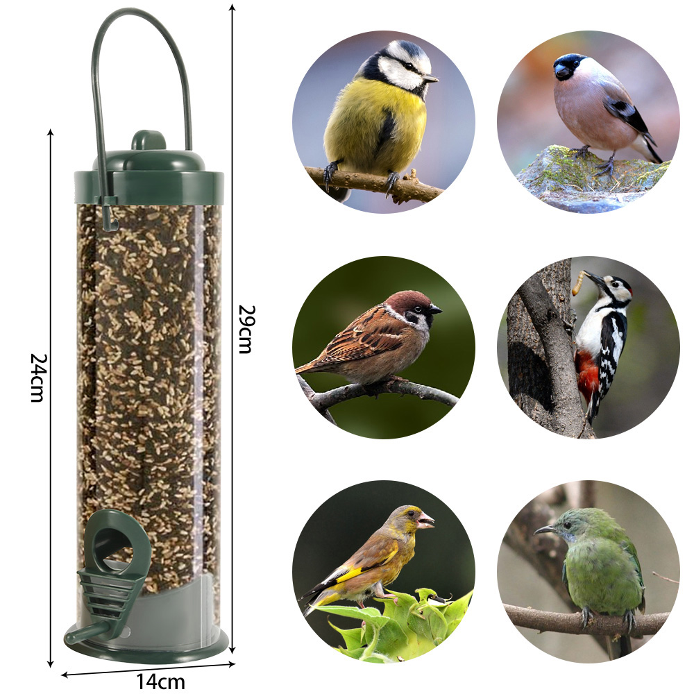 Villilintujen syöttölaitteet metallinen talipallolintujen syöttölaite roikkuvalla ketjulla oravankestävä ulkopuutarhan kolibrisyöttölaitteisiin: Musta