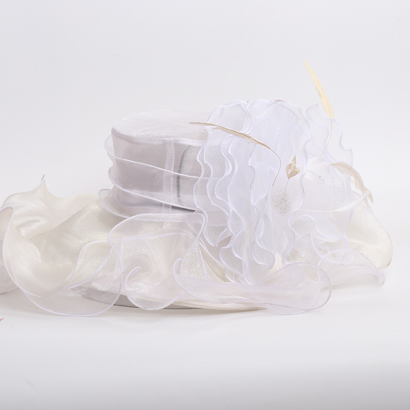 Sombreros de boda a la Para Novias sombreros de noche elegantes para Mujer Accesorios formales para el cabello de boda 9 colores para novia