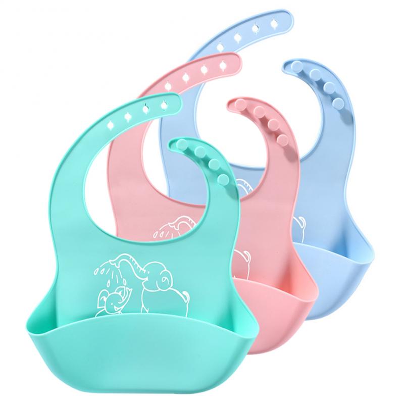 1 pz bavaglino per bambini Cartoon bavaglino per bambina bavaglino impermeabile in Silicone morbido per bambini Burp Cloth bavaglino per bambini con tasca accessori per bambini